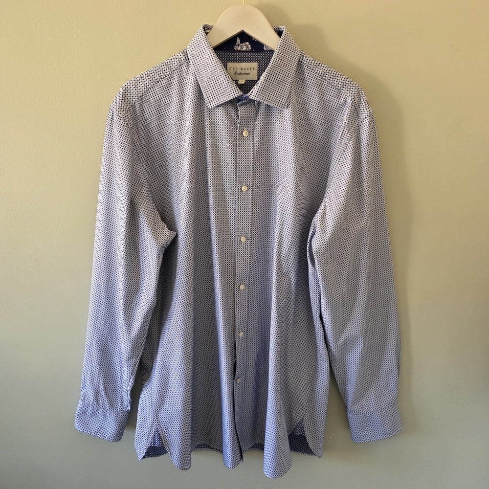 NWOT Ted Baker 17 Endurance Quiet Luxury Preppy Professional Formal Dress Shirt